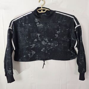 Nike Sweater Womens Large‎ Black Sportswear City Ready Fleece Cropped Sweatshirt